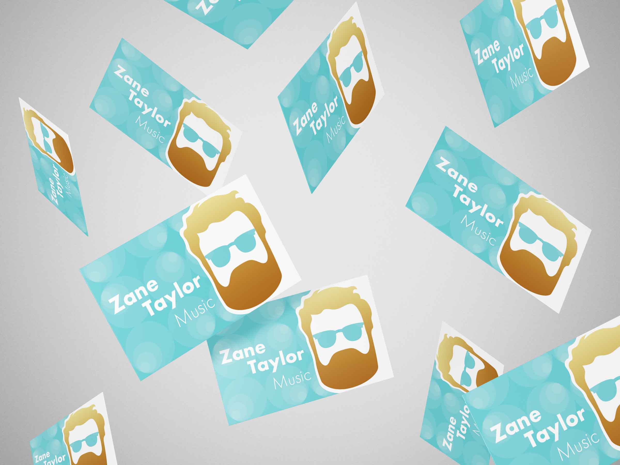 MockUp of Business Cards for Zane Taylor Music